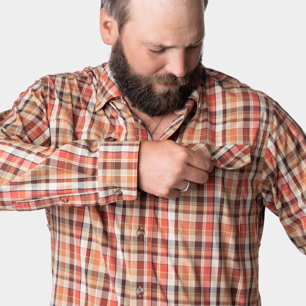 Wholesale ๐ฅฐ Duck Camp Signature Fishing ๐ Shirt - Long Sleeve - Copper River Plaid ๐ - Image 6