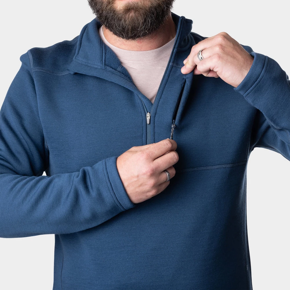 Outlet ๐ Duck Camp Barnburner 1/4 Zip - Faded Navy ๐ - Image 5