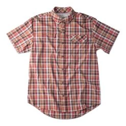 Coupon 🎉 Duck Camp Signature Fishing 👚 Shirt - Short Sleeve - Copper River Plaid 🎁