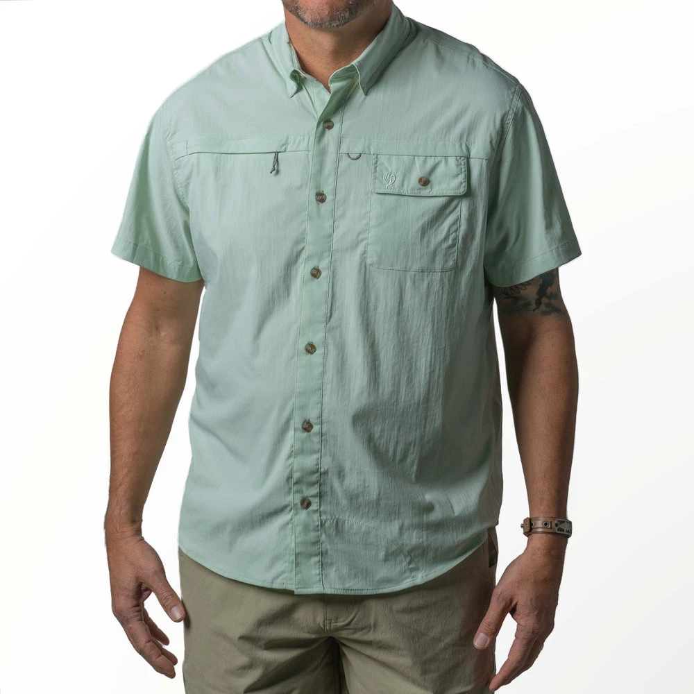 Brand new ๐ Duck Camp Signature Fishing ๐ Shirt - Short Sleeve - Foam Green ๐ฅ - Image 4