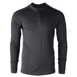 Wholesale 🔔 Duck Camp Merino Base Layer Henley - Charcoal 🤩