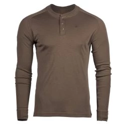 Budget 🥰 Duck Camp Merino Base Layer Henley - Pin Oak 👏