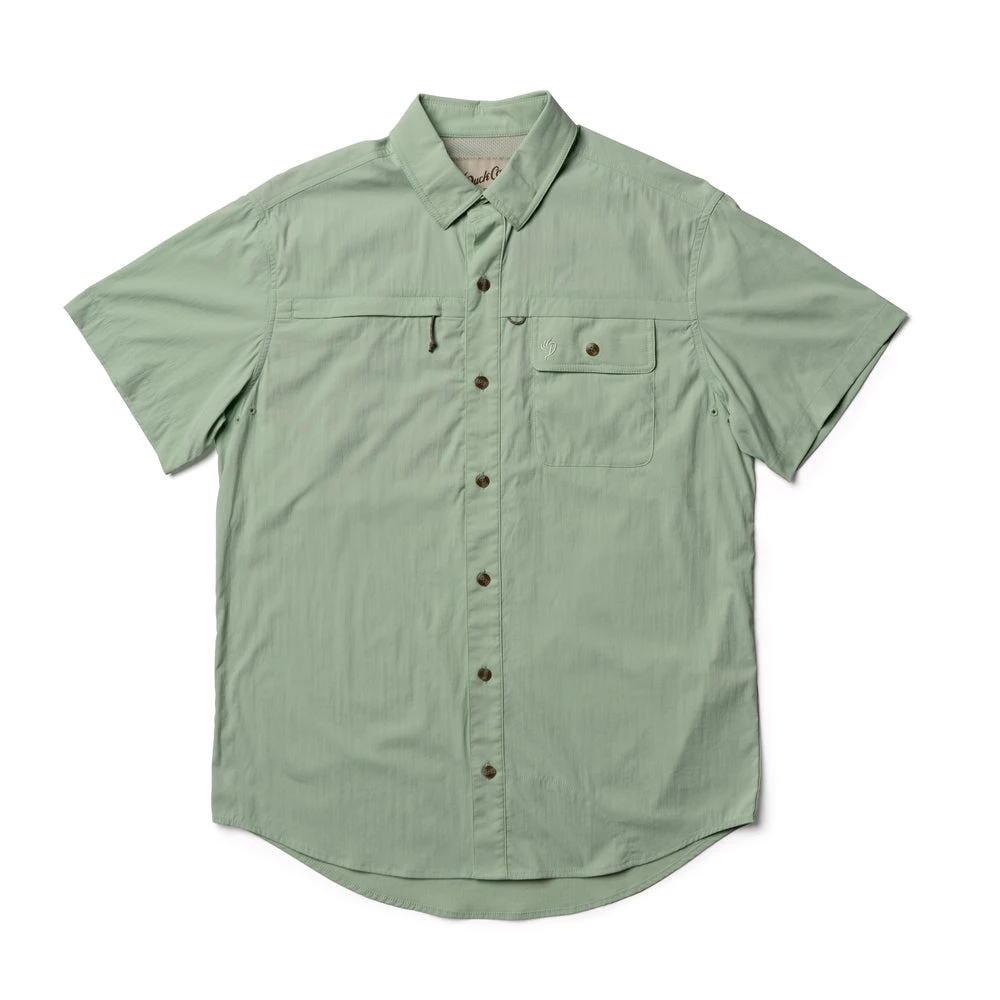 Brand new ๐ Duck Camp Signature Fishing ๐ Shirt - Short Sleeve - Foam Green ๐ฅ