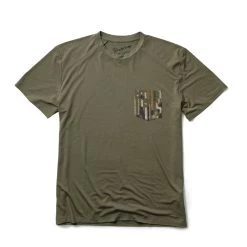 Budget 👍 Duck Camp Lightweight Bamboo Pocket Tee - River Rock W/ Woodland Pocket 💯
