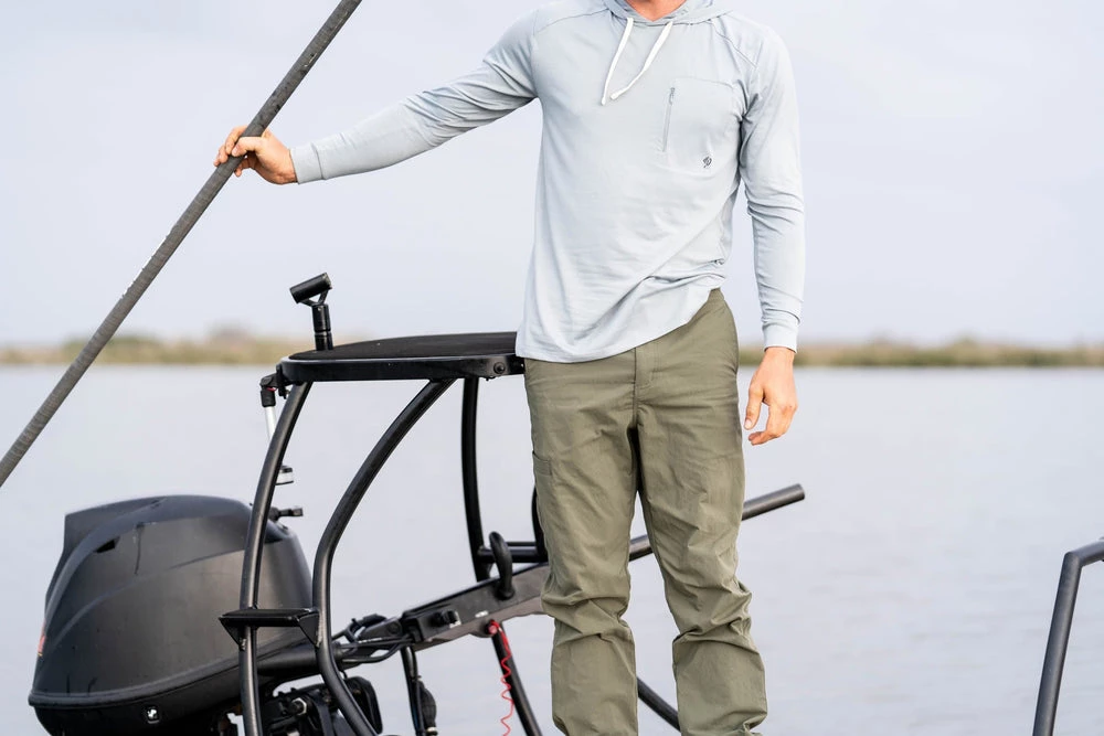 Budget ❤️ Duck Camp Men's Lightweight Bamboo Hoodie - Pluff Mud Gray 🌟 - Image 7