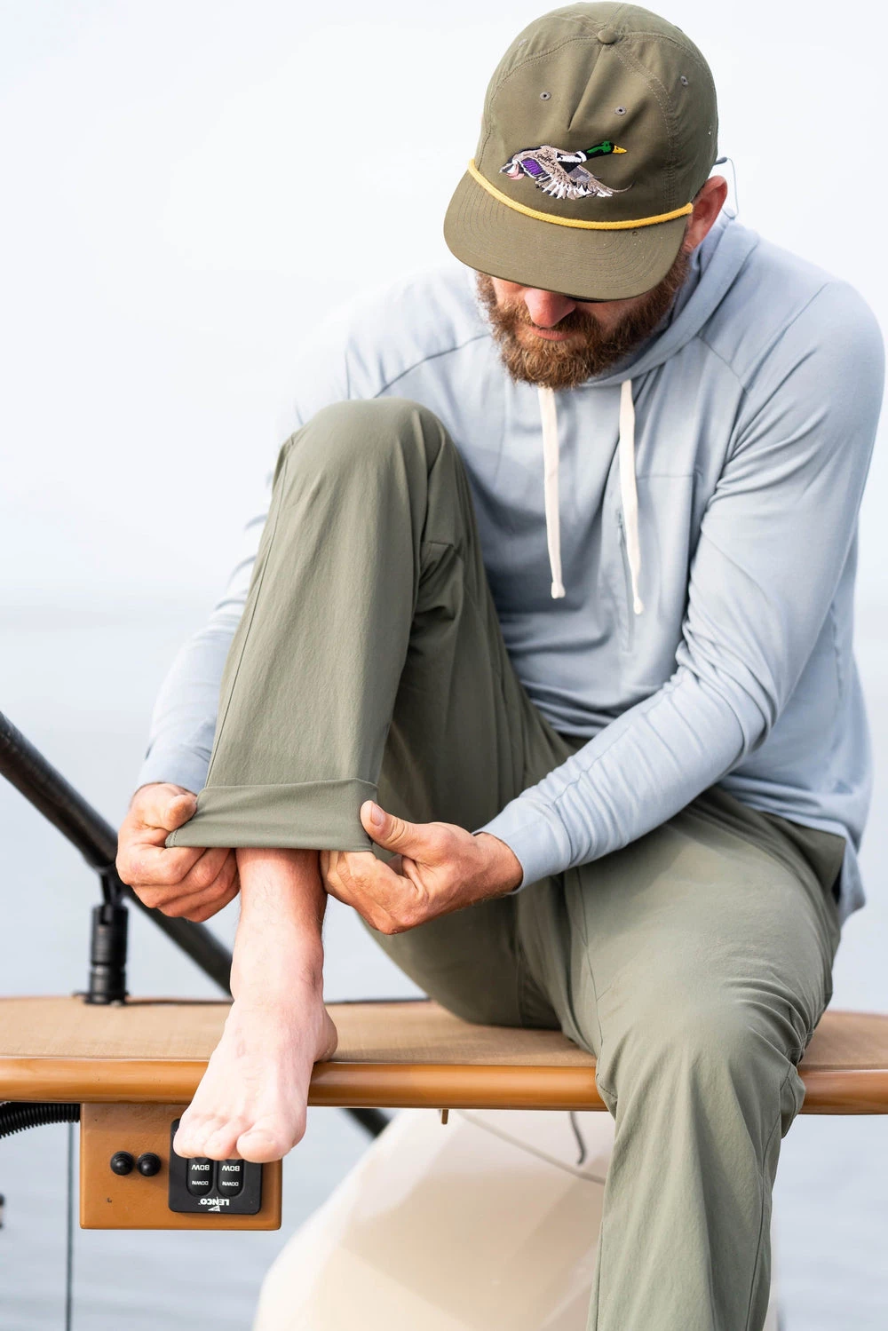 Budget ❤️ Duck Camp Men's Lightweight Bamboo Hoodie - Pluff Mud Gray 🌟 - Image 6