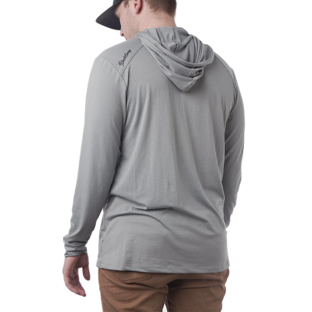 Budget ❤️ Duck Camp Men's Lightweight Bamboo Hoodie - Pluff Mud Gray 🌟 - Image 4